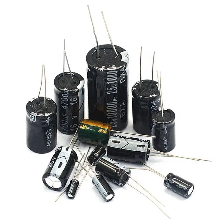 In-line electrolytic capacitor